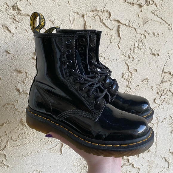 Dr. Martens Shoes - Doc Marten 1460 Patent Leather Lace up Boots
